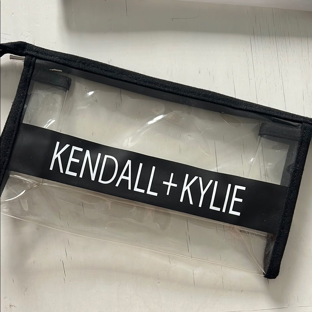 Kendall & Kylie Clear Cosmetic Makeup Bag Travel Pouch New